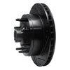E-Line Drilled & Slotted Black Brake Rotor, 1980-1985 Ford/Lincoln/Mercury/Mazda, Position: Front Right - image 2