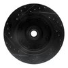 E-Line Drilled & Slotted Black Brake Rotor, 1980-1985 Ford/Lincoln/Mercury/Mazda, Position: Front Right - image 4