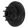 E-Line Drilled & Slotted Black Brake Rotor, 1986-1994 Ford/Lincoln/Mercury/Mazda, Position: Front Right - image 2