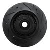 E-Line Drilled & Slotted Black Brake Rotor, 1991-1994 Ford/Lincoln/Mercury/Mazda, Position: Front Left - image 2