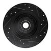 E-Line Drilled & Slotted Black Brake Rotor, 1995-1997 Ford/Lincoln/Mercury/Mazda, Position: Front Left - image 3