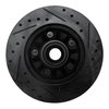 E-Line Drilled & Slotted Black Brake Rotor, 1995-1997 Ford/Lincoln/Mercury/Mazda, Position: Front Left - image 4