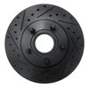 E-Line Drilled & Slotted Black Brake Rotor, 1995-1997 Ford/Lincoln/Mercury/Mazda, Position: Front Left - image 3