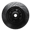 E-Line Drilled & Slotted Black Brake Rotor, 1997-1999 Ford/Lincoln/Mercury/Mazda, Position: Front Right - image 1