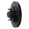 E-Line Drilled & Slotted Black Brake Rotor, 1997-1999 Ford/Lincoln/Mercury/Mazda, Position: Front Right - image 2