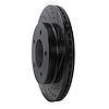 E-Line Drilled & Slotted Black Brake Rotor, 1997-2004 Ford/Lincoln/Mercury/Mazda, Position: Front Right - image 1