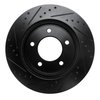 E-Line Drilled & Slotted Black Brake Rotor, 1997-2004 Ford/Lincoln/Mercury/Mazda, Position: Front Right - image 4