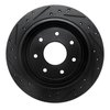 E-Line Drilled & Slotted Black Brake Rotor, 1997-2004 Ford/Lincoln/Mercury/Mazda, Position: Rear Right - image 2