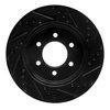 E-Line Drilled & Slotted Black Brake Rotor, 1999-2007 Ford/Lincoln/Mercury/Mazda, Position: Rear Left - image 3