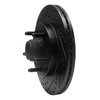 E-Line Drilled & Slotted Black Brake Rotor, 2000-2004 Ford/Lincoln/Mercury/Mazda, Position: Front Left - image 3