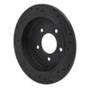 E-Line Drilled & Slotted Black Brake Rotor, 1997-2004 Ford/Lincoln/Mercury/Mazda, Position: Rear Left - image 4