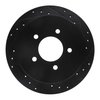 E-Line Drilled & Slotted Black Brake Rotor, 1997-2004 Ford/Lincoln/Mercury/Mazda, Position: Rear Right - image 3