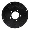 E-Line Drilled & Slotted Black Brake Rotor, 2002-2010 Ford/Lincoln/Mercury/Mazda, Position: Rear Right - image 3