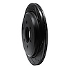 E-Line Drilled & Slotted Black Brake Rotor, 2002-2006 Ford/Lincoln/Mercury/Mazda, Position: Rear Right - image 1