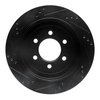 E-Line Drilled & Slotted Black Brake Rotor, 2002-2006 Ford/Lincoln/Mercury/Mazda, Position: Rear Right - image 4