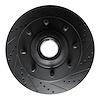 E-Line Drilled & Slotted Black Brake Rotor, 2003-2005 Ford/Lincoln/Mercury/Mazda, Position: Front Right - image 1
