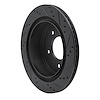 E-Line Drilled & Slotted Black Brake Rotor, 2004-2006 Ford/Lincoln/Mercury/Mazda, Position: Rear Left - image 1
