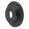 E-Line Drilled & Slotted Black Brake Rotor, 2004-2006 Ford/Lincoln/Mercury/Mazda, Position: Rear Left - image 2
