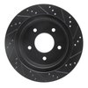 E-Line Drilled & Slotted Black Brake Rotor, 2004-2006 Ford/Lincoln/Mercury/Mazda, Position: Rear Left - image 4