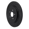 E-Line Drilled & Slotted Black Brake Rotor, 2013-2019 Ford/Lincoln/Mercury/Mazda, Position: Rear Left - image 2