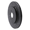 E-Line Drilled & Slotted Black Brake Rotor, 2013-2019 Ford/Lincoln/Mercury/Mazda, Position: Rear Right - image 1
