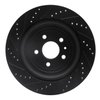 E-Line Drilled & Slotted Black Brake Rotor, 2013-2019 Ford/Lincoln/Mercury/Mazda, Position: Rear Right - image 4