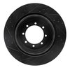E-Line Drilled & Slotted Black Brake Rotor, Fits Select Ford/Lincoln/Mercury/Mazda, Position: Rear Right - image 3