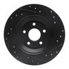 E-Line Drilled & Slotted Black Brake Rotor, Fits Select Ford/Lincoln/Mercury/Mazda, Position: Rear Left - image 3