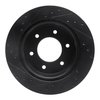 E-Line Drilled & Slotted Black Brake Rotor, Fits Select Ford/Lincoln/Mercury/Mazda, Position: Rear Right - image 3