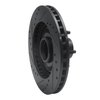 E-Line Drilled & Slotted Black Brake Rotor, 1984-1987 Ford/Lincoln/Mercury/Mazda, Position: Front Right - image 3