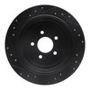 E-Line Drilled & Slotted Black Brake Rotor, 2003-2011 Ford/Lincoln/Mercury/Mazda, Position: Rear Right - image 3