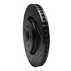 E-Line Drilled & Slotted Black Brake Rotor, Fits Select Ford/Lincoln/Mercury/Mazda, Position: Front Left - image 1