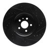 E-Line Drilled & Slotted Black Brake Rotor, Fits Select Ford/Lincoln/Mercury/Mazda, Position: Front Left - image 3