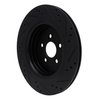 E-Line Drilled & Slotted Black Brake Rotor, Fits Select Ford/Lincoln/Mercury/Mazda, Position: Rear Left - image 4