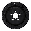 E-Line Drilled & Slotted Black Brake Rotor, Fits Select Ford/Lincoln/Mercury/Mazda, Position: Rear Right - image 1