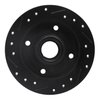 E-Line Drilled & Slotted Black Brake Rotor, 1987-1994 Ford/Lincoln/Mercury/Mazda, Position: Rear Right - image 3
