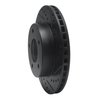 E-Line Drilled & Slotted Black Brake Rotor, 1975-1979 Ford/Lincoln/Mercury/Mazda, Position: Rear Left - image 4