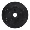 E-Line Drilled & Slotted Black Brake Rotor, 1979-1991 Ford/Lincoln/Mercury/Mazda, Position: Front Right - image 4
