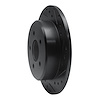 E-Line Drilled & Slotted Black Brake Rotor, 1991-1995 Ford/Lincoln/Mercury/Mazda, Position: Rear Right - image 1