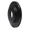 E-Line Drilled & Slotted Black Brake Rotor, 1995-2002 Ford/Lincoln/Mercury/Mazda, Position: Rear Right - image 1