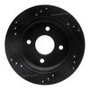 E-Line Drilled & Slotted Black Brake Rotor, 1995-2002 Ford/Lincoln/Mercury/Mazda, Position: Rear Right - image 4
