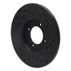 E-Line Drilled & Slotted Black Brake Rotor, 1963-1986 Fits Multiple Makes/Models, Position: Front Left - image 2