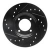 E-Line Drilled & Slotted Black Brake Rotor, 1963-1986 Fits Multiple Makes/Models, Position: Front Right - image 2