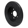 E-Line Drilled & Slotted Black Brake Rotor, 2003-2011 Ford/Lincoln/Mercury/Mazda, Position: Front Left - image 3