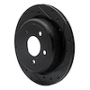 E-Line Drilled & Slotted Black Brake Rotor, 2003-2011 Ford/Lincoln/Mercury/Mazda, Position: Rear Right - image 1
