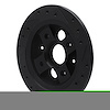 E-Line Drilled & Slotted Black Brake Rotor, 1986-1989 Acura/Honda, Position: Rear Left - image 1