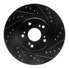 E-Line Drilled & Slotted Black Brake Rotor, 1997-2005 Acura/Honda, Position: Rear Right - image 4