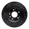 E-Line Drilled & Slotted Black Brake Rotor, 1999-2001 Acura/Honda, Position: Rear Right - image 4