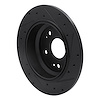 E-Line Drilled & Slotted Black Brake Rotor, 2002-2004 Acura/Honda, Position: Rear Left - image 1