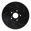 E-Line Drilled & Slotted Black Brake Rotor, 2004-2008 Acura/Honda, Position: Front Left - image 2